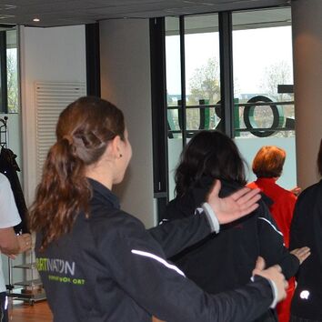 Gruppe Taiji Teilnehmer beim üben